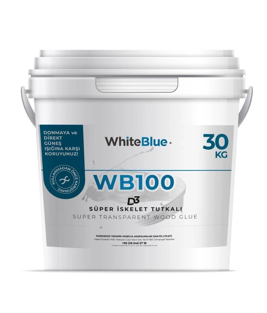 WhiteBlue WB 100 D3 Ahşap Şeffaf İskelet Tutkalı